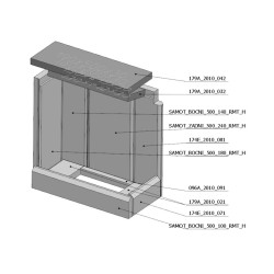 Šamotová komora komplet HEAT R 2G S 60.44.33.13 